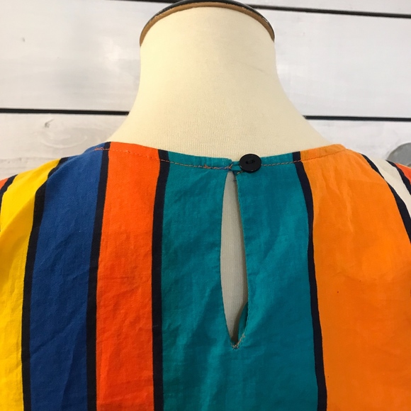 Rainbow Striped Drop Shoulder Top - Picture 6 of 6